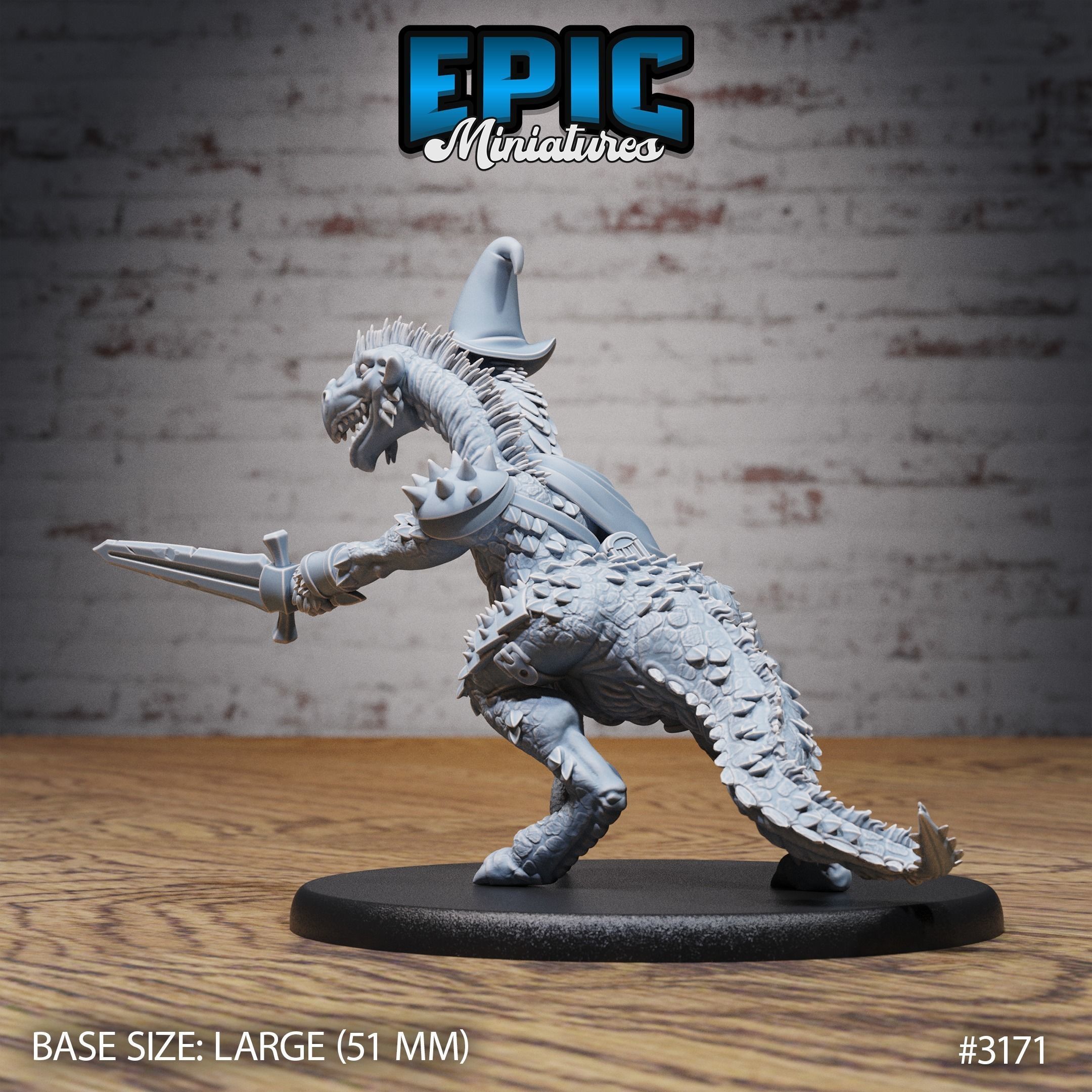 Two Headed Dragon Attack - DnD Tabletop Miniature 3D Model 3D print model_1