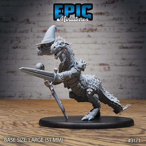 Two Headed Dragon Attack - DnD Tabletop Miniature 3D Model  3D print model