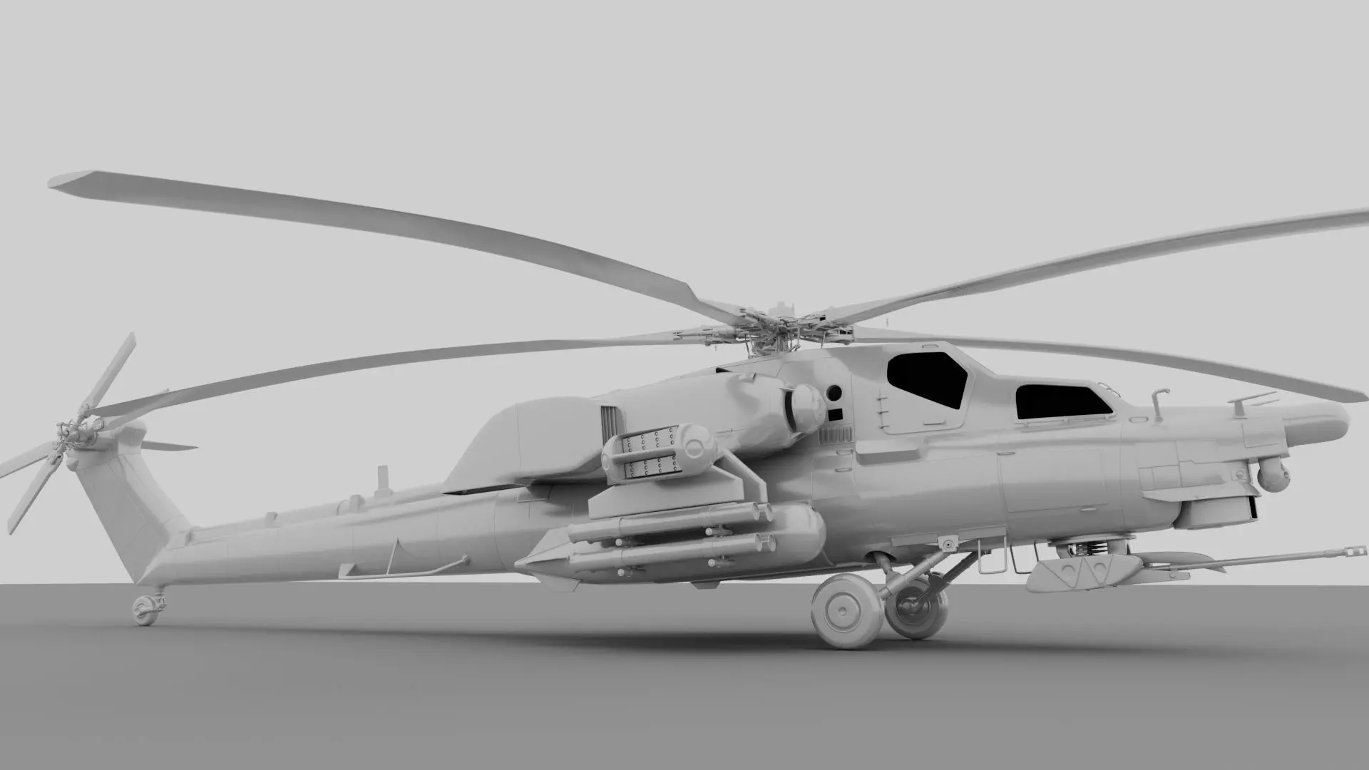 Mi 28 hight polygon ready for smooth 3D model
