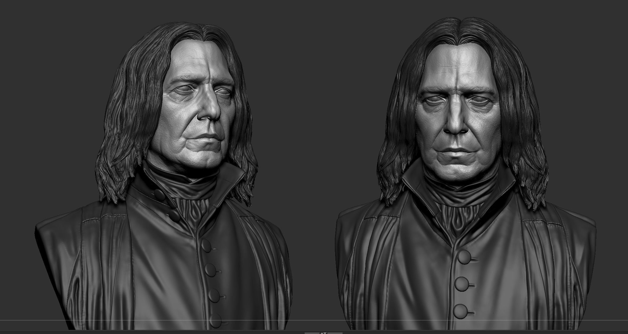 Severus Snape - Alan Rickman Bust 3D print model_6