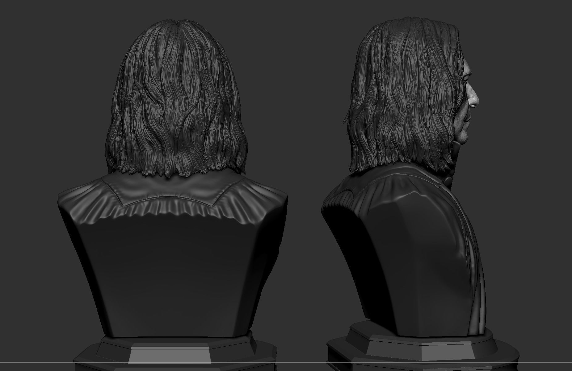 Severus Snape - Alan Rickman Bust 3D print model_4