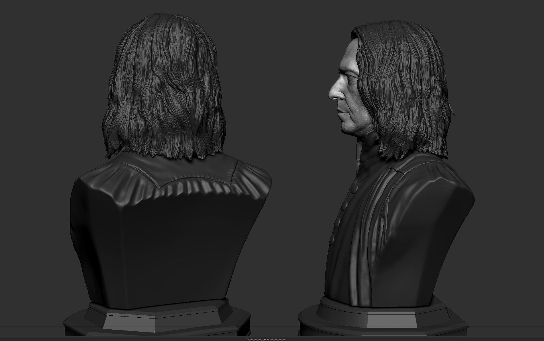 Severus Snape - Alan Rickman Bust 3D print model_3
