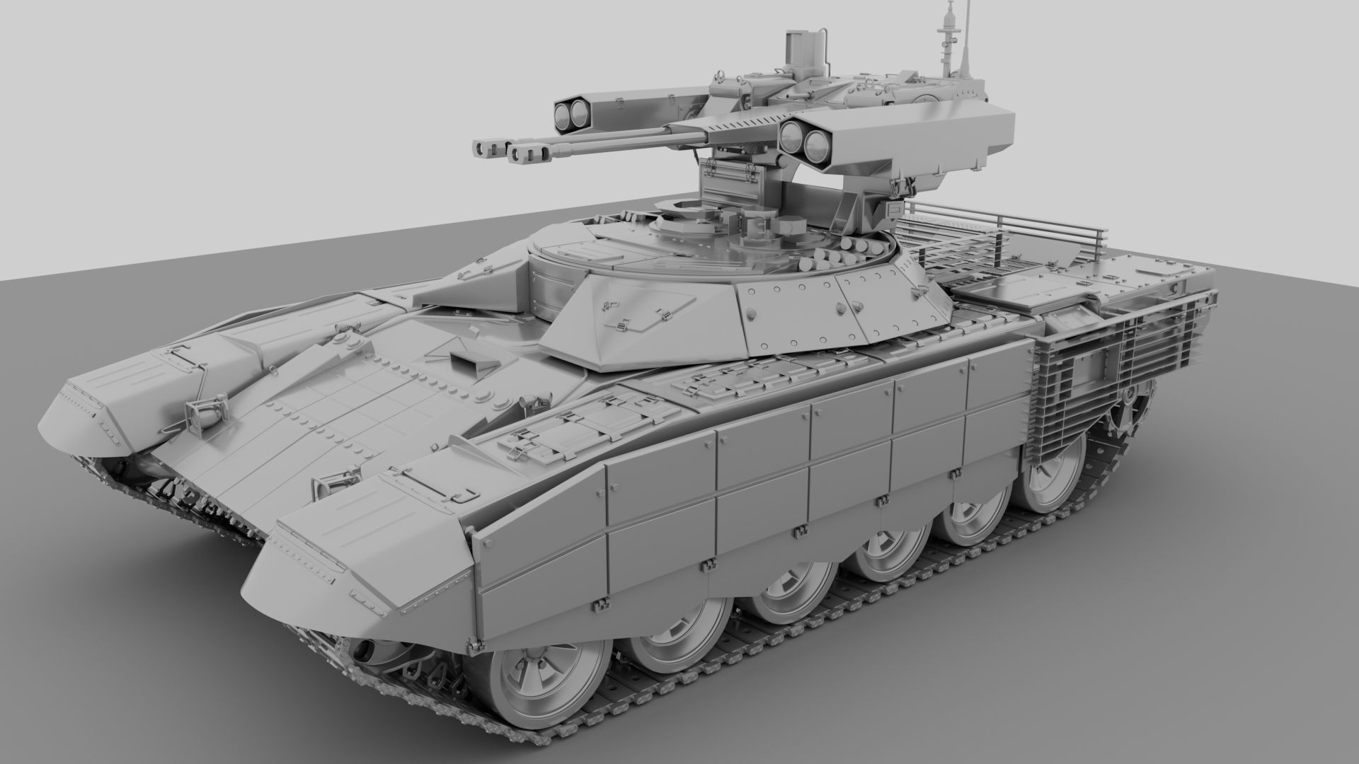 T-72 Terminator Hight poly 3D model_5