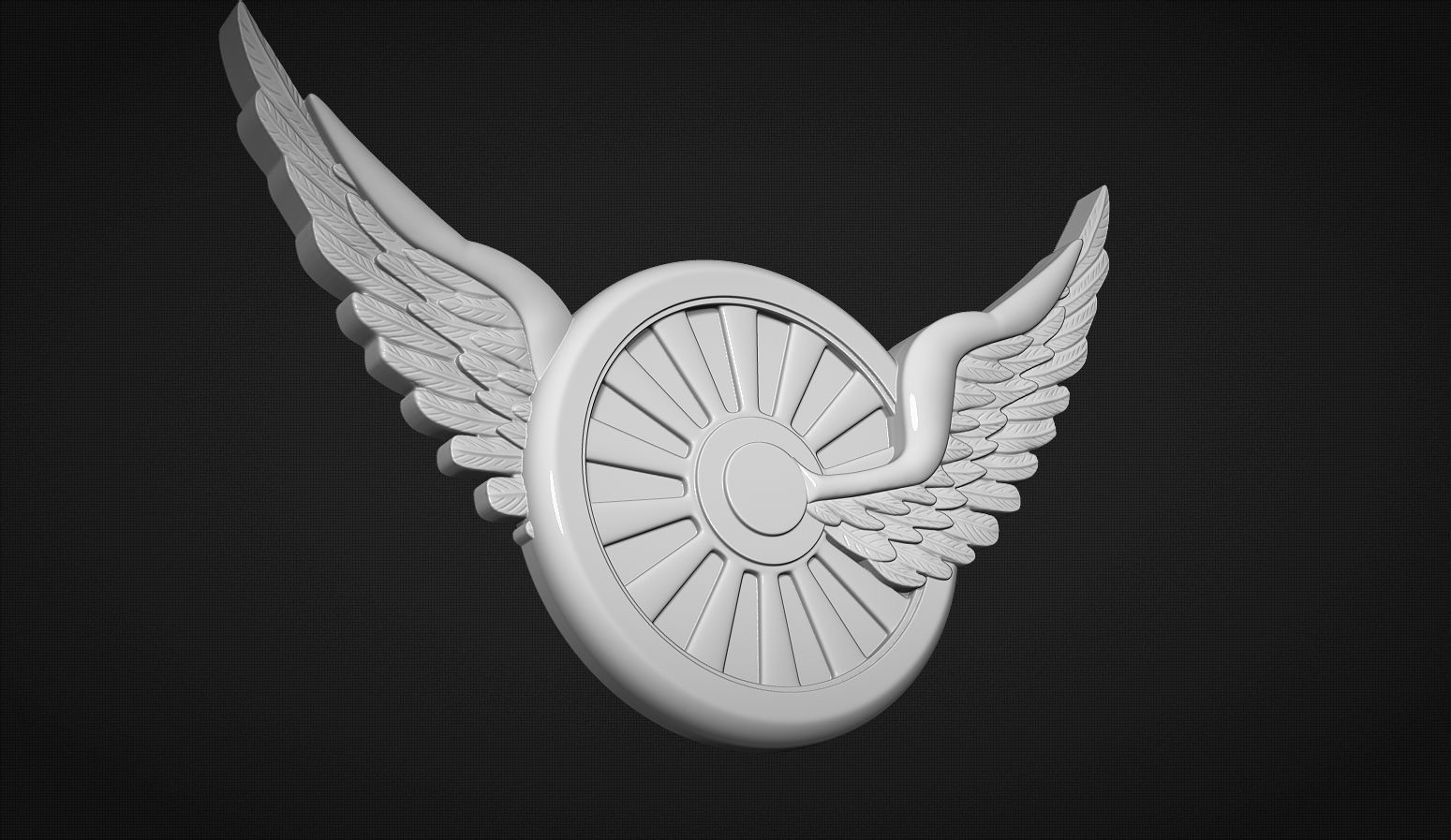 Wheel And Wings 3D print model_2