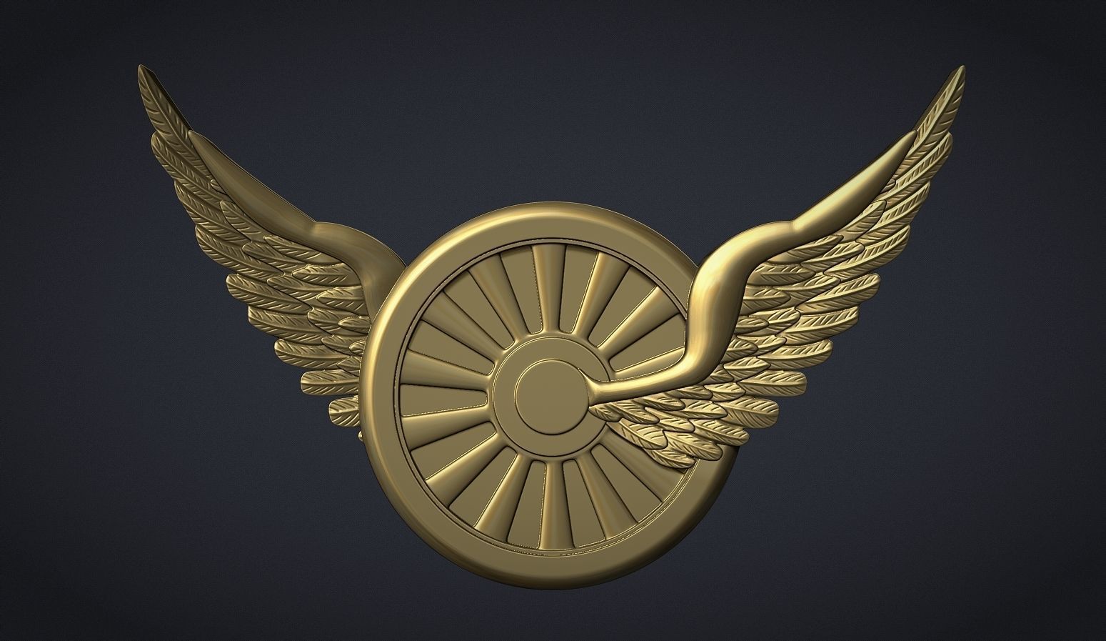 Wheel And Wings 3D print model_9