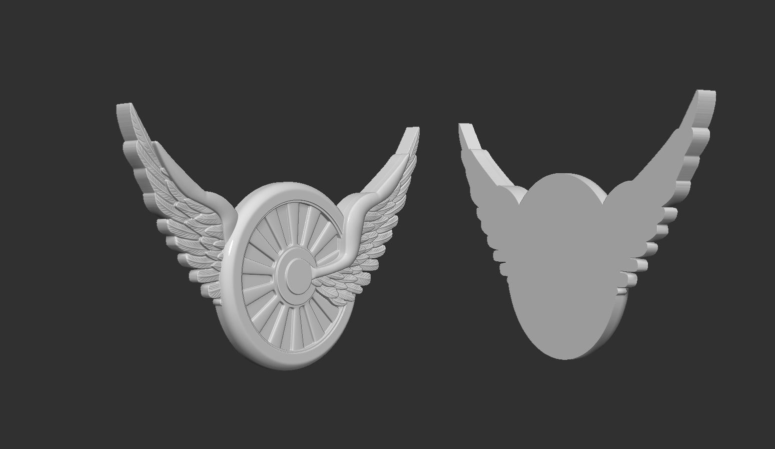 Wheel And Wings 3D print model_7