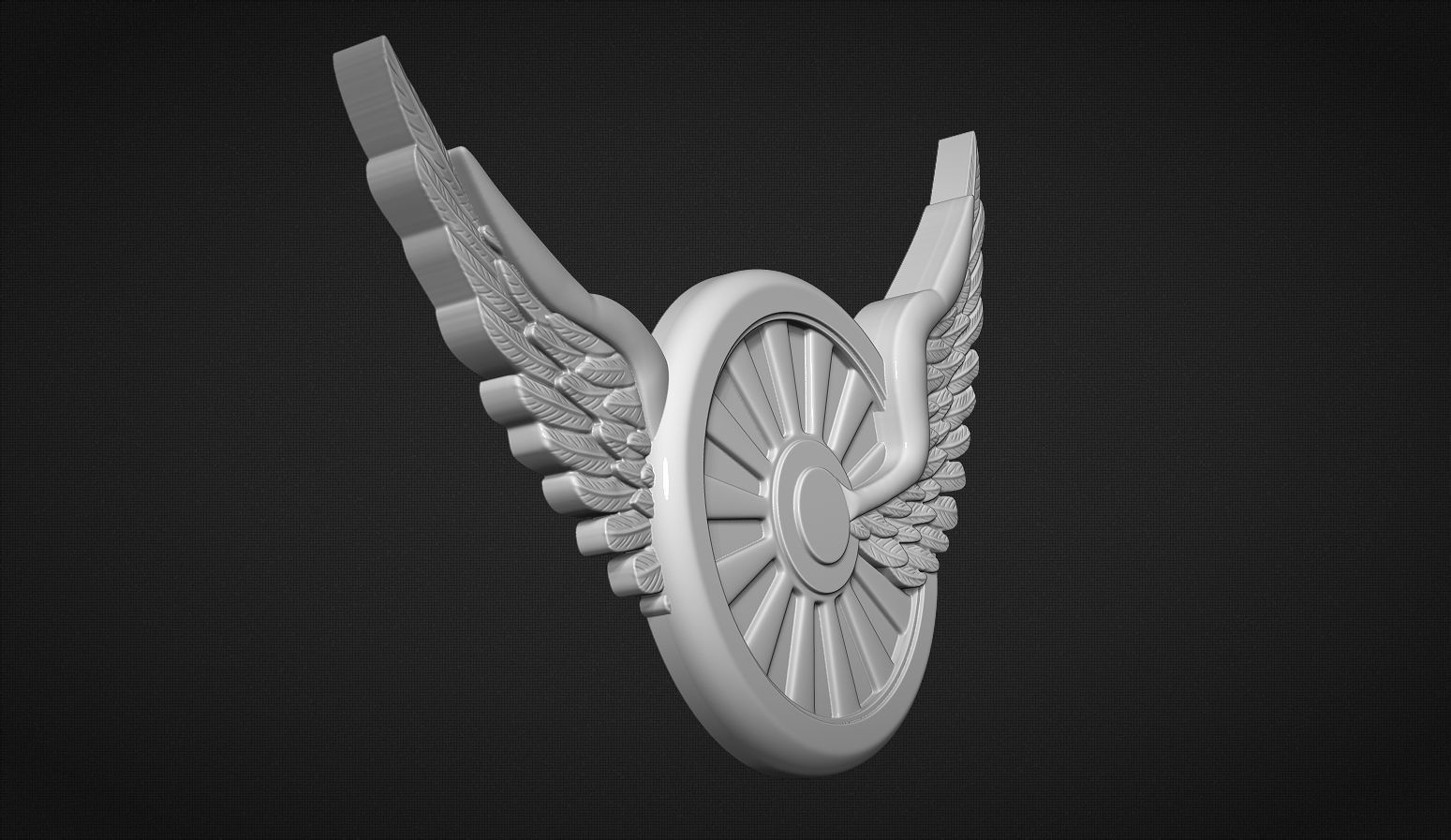 Wheel And Wings 3D print model_3
