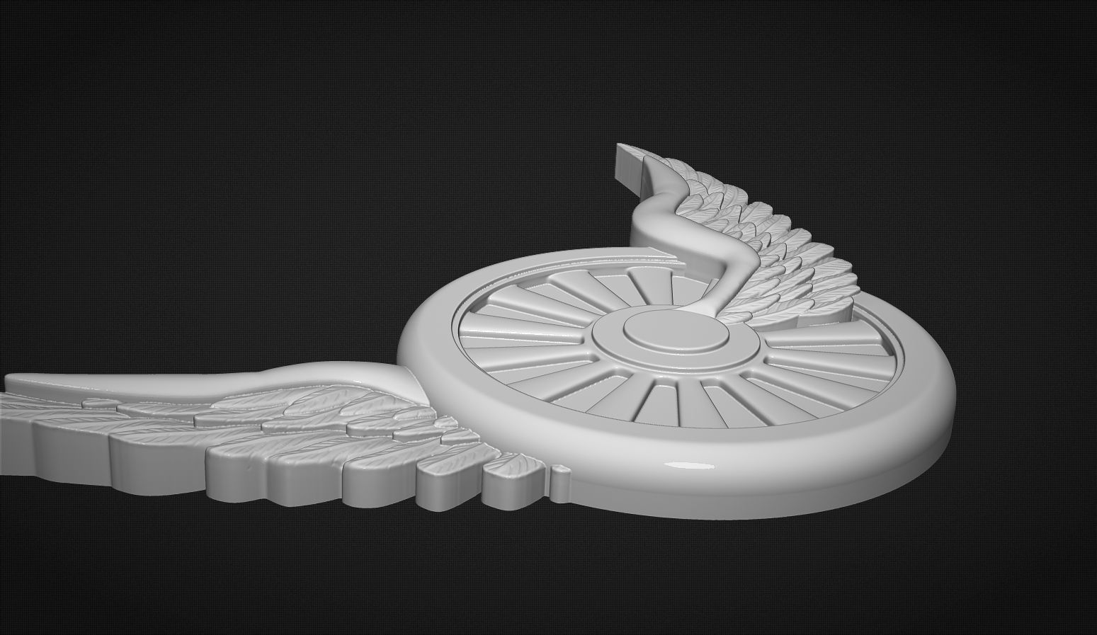 Wheel And Wings 3D print model_6