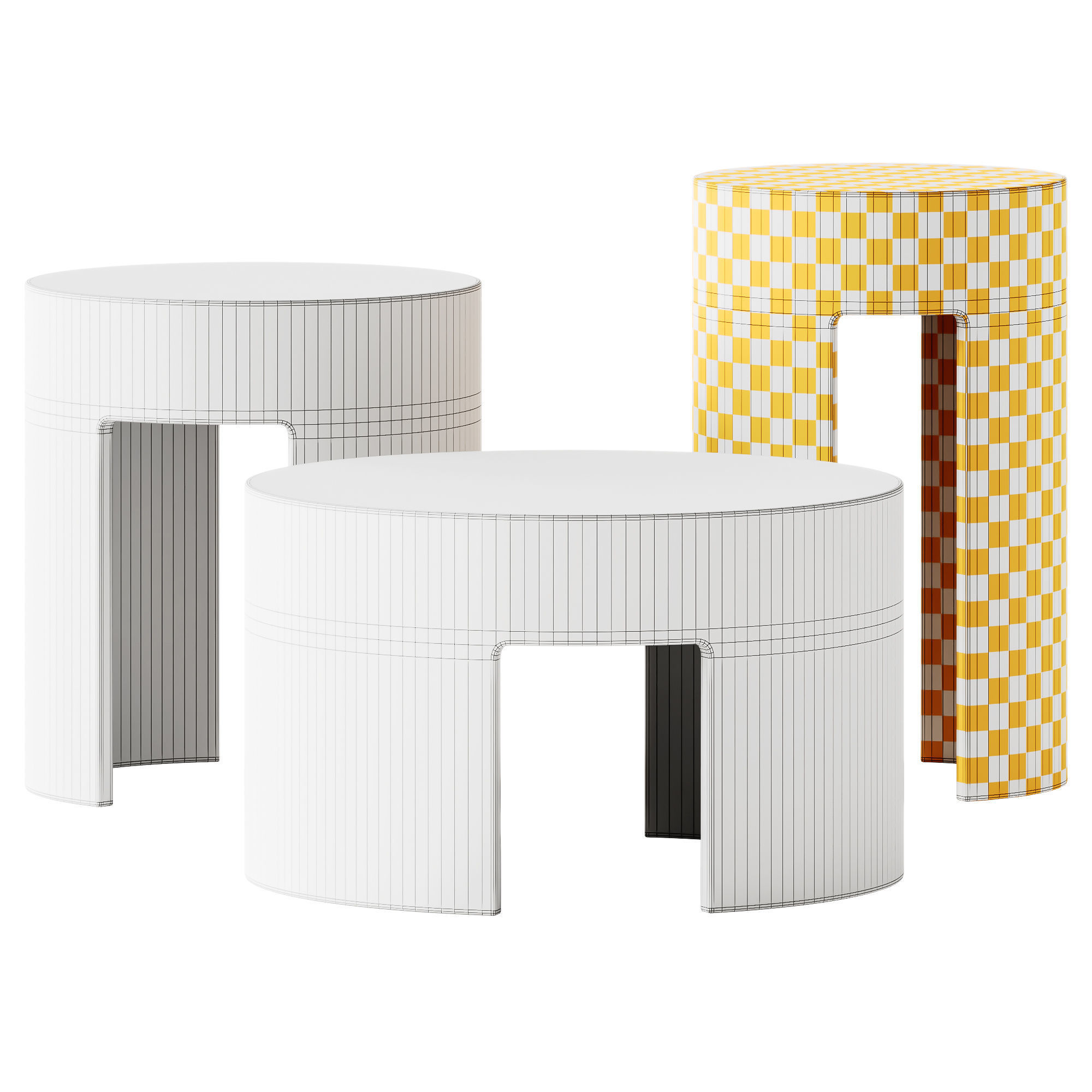 Meridiani GONG Coffee Tables 3D model_4