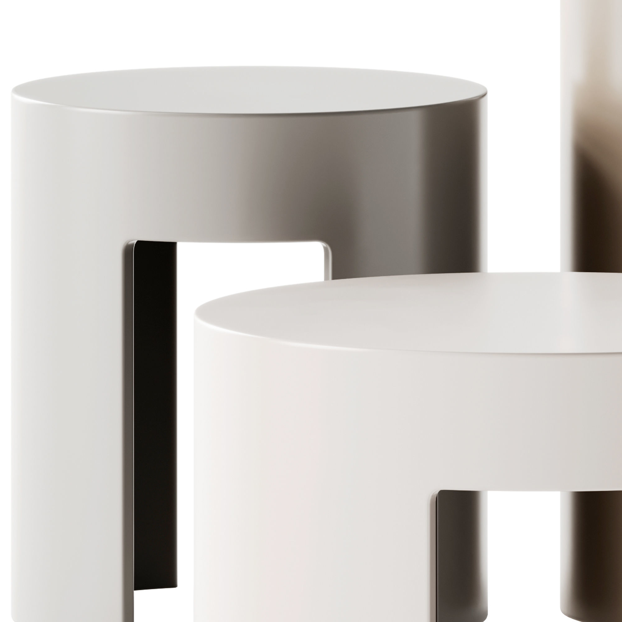 Meridiani GONG Coffee Tables 3D model_2