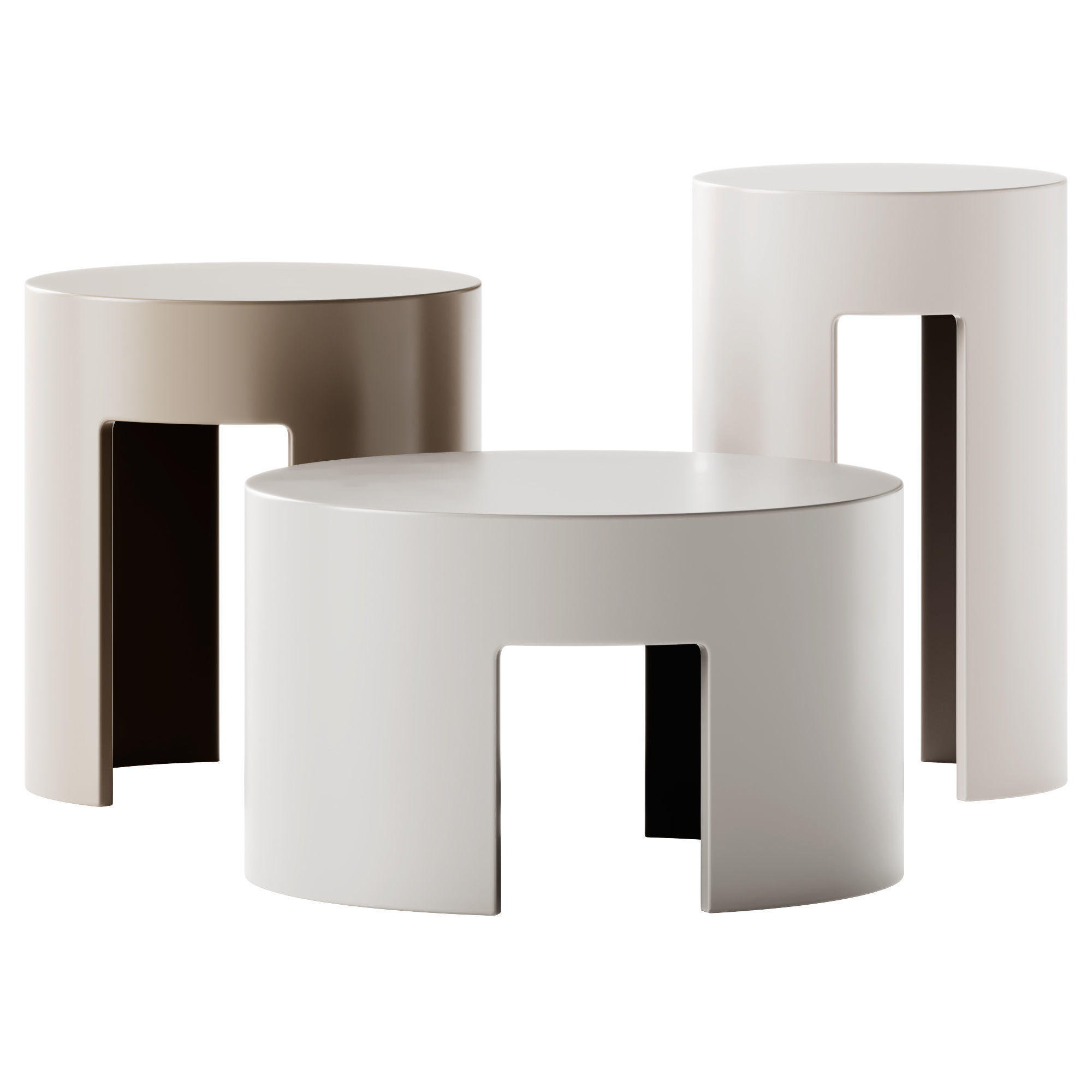 Meridiani GONG Coffee Tables 3D model_1
