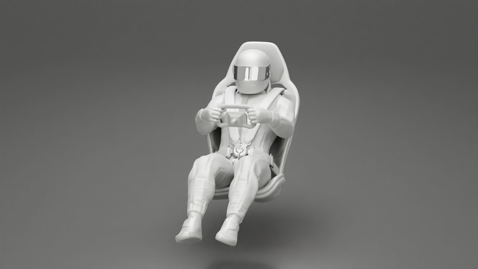 Racing Driver Sitting in Touring Car Cockpit with Racing Suit 2 3D print model_11