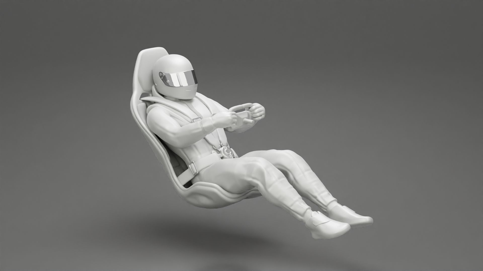 Racing Driver Sitting in Touring Car Cockpit with Racing Suit 2 3D print model_6