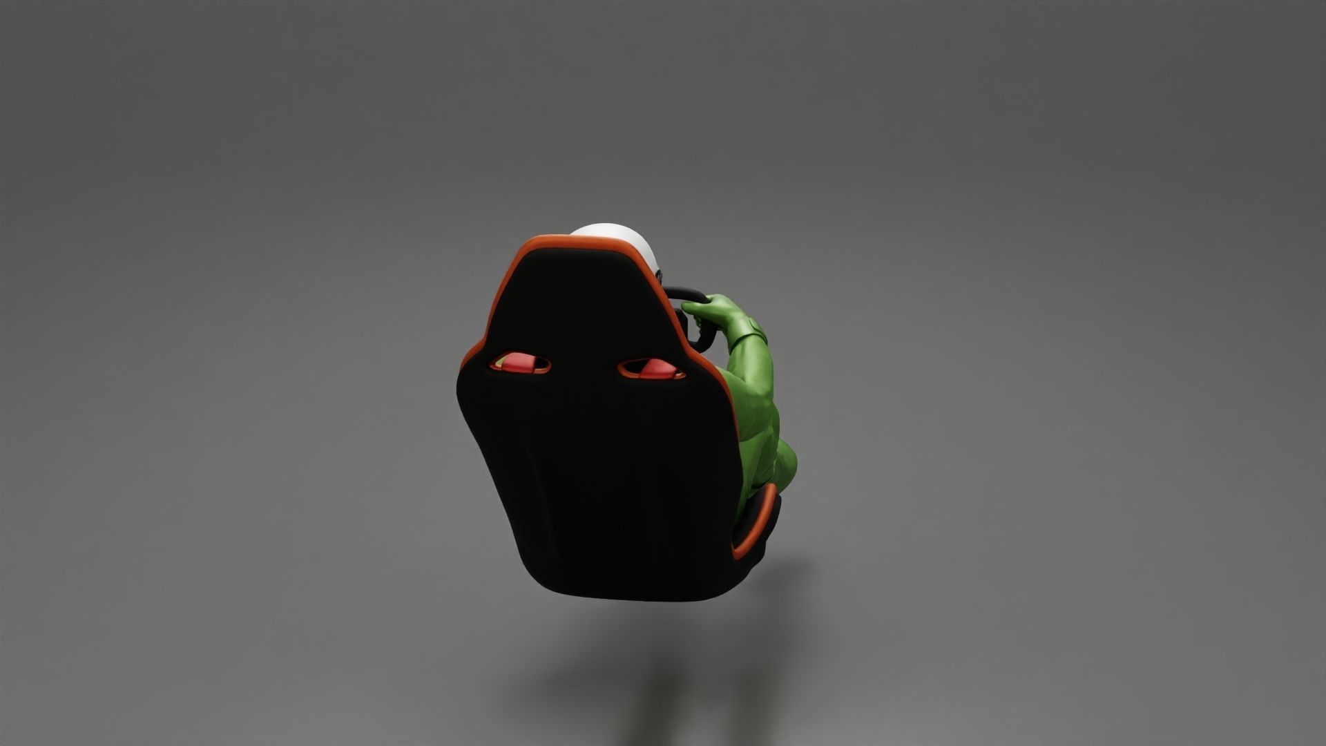 Racing Driver Sitting in Touring Car Cockpit with Racing Suit 2 3D print model_2