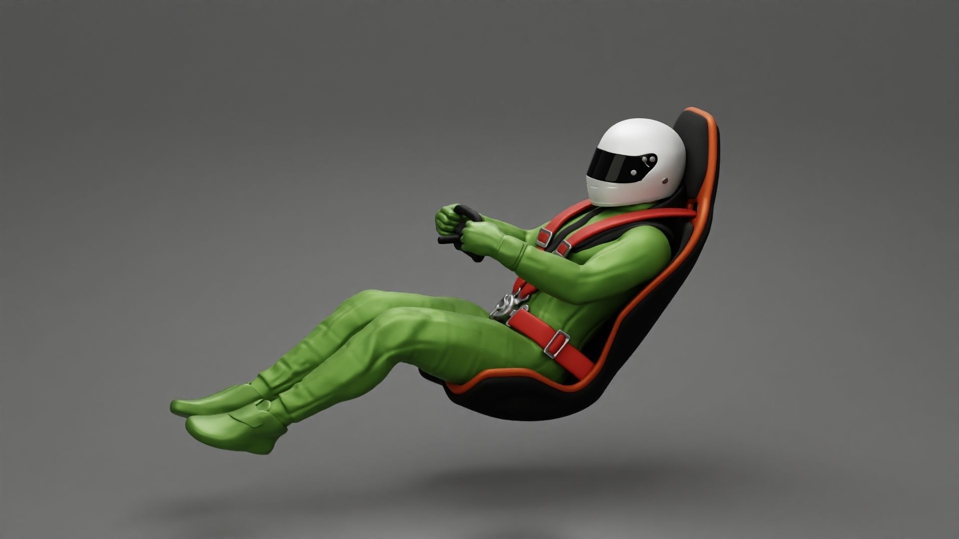Racing Driver Sitting in Touring Car Cockpit with Racing Suit 2 3D print model_4