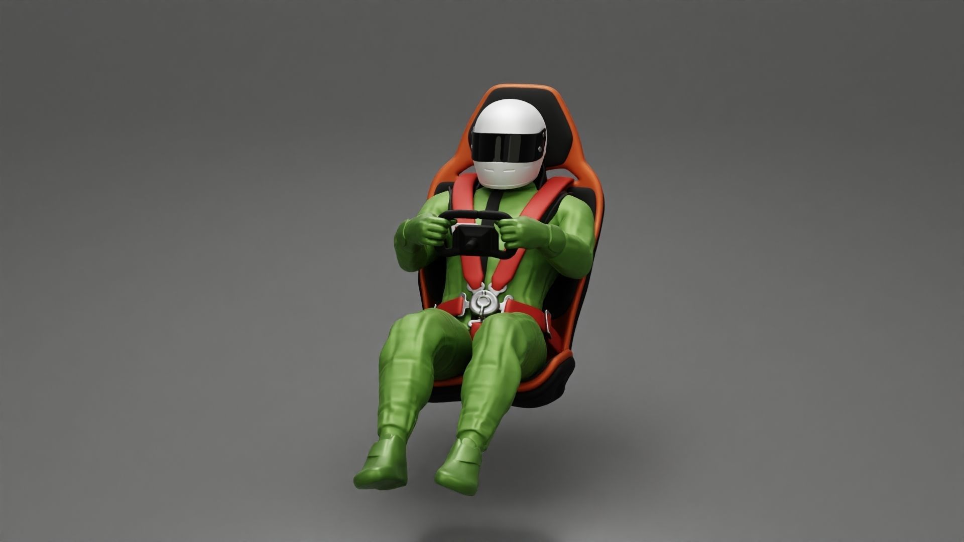 Racing Driver Sitting in Touring Car Cockpit with Racing Suit 2 3D print model_5