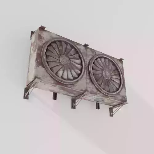 Rusty Wall Fan - Low Poly Game-Read Low-poly 3D model