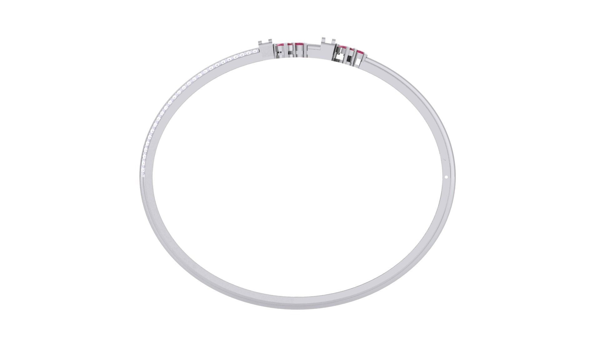 Leaves Solid Diamond Women Bracelets 3dm renders  3D print model_10