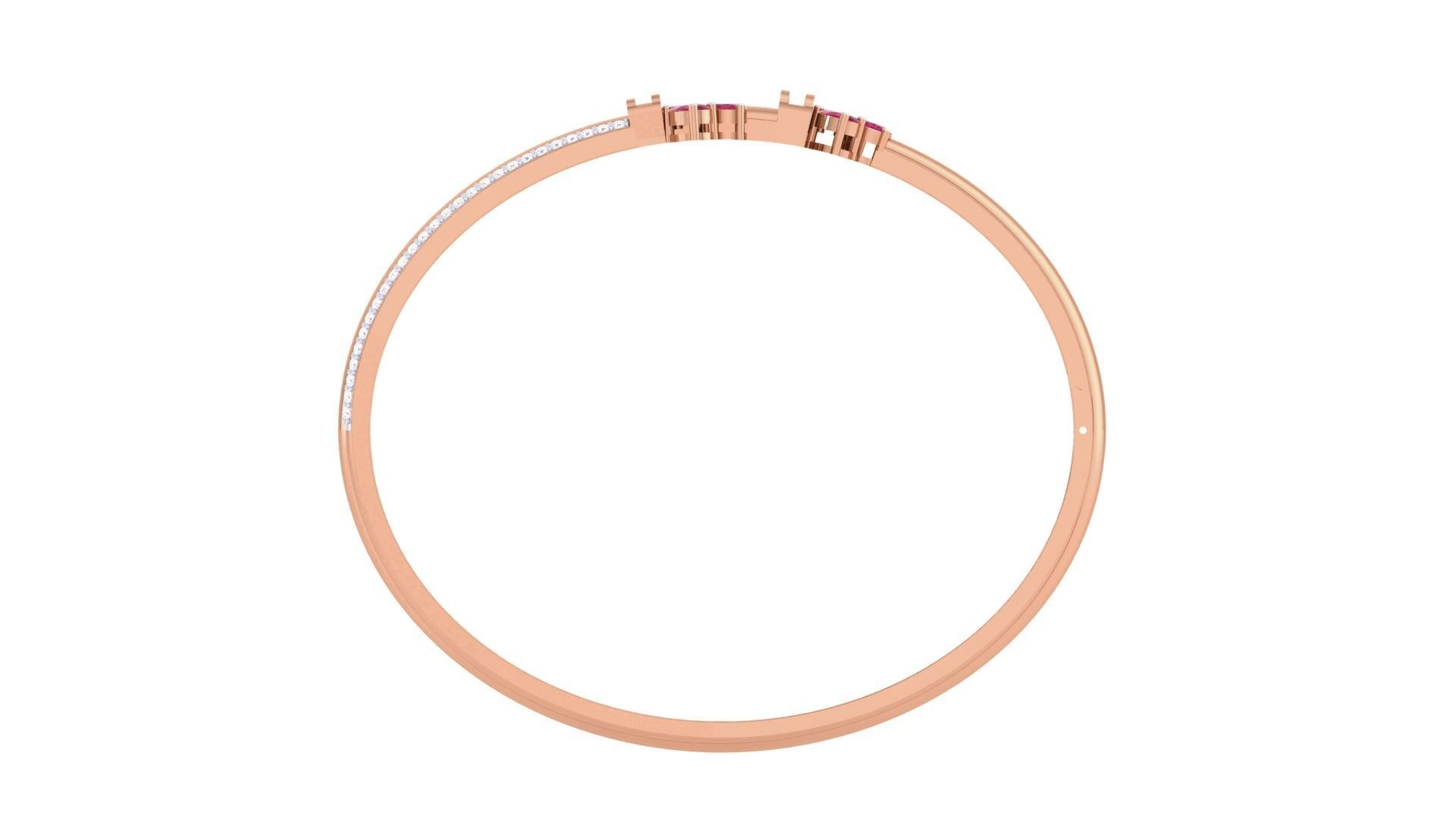 Leaves Solid Diamond Women Bracelets 3dm renders  3D print model_11