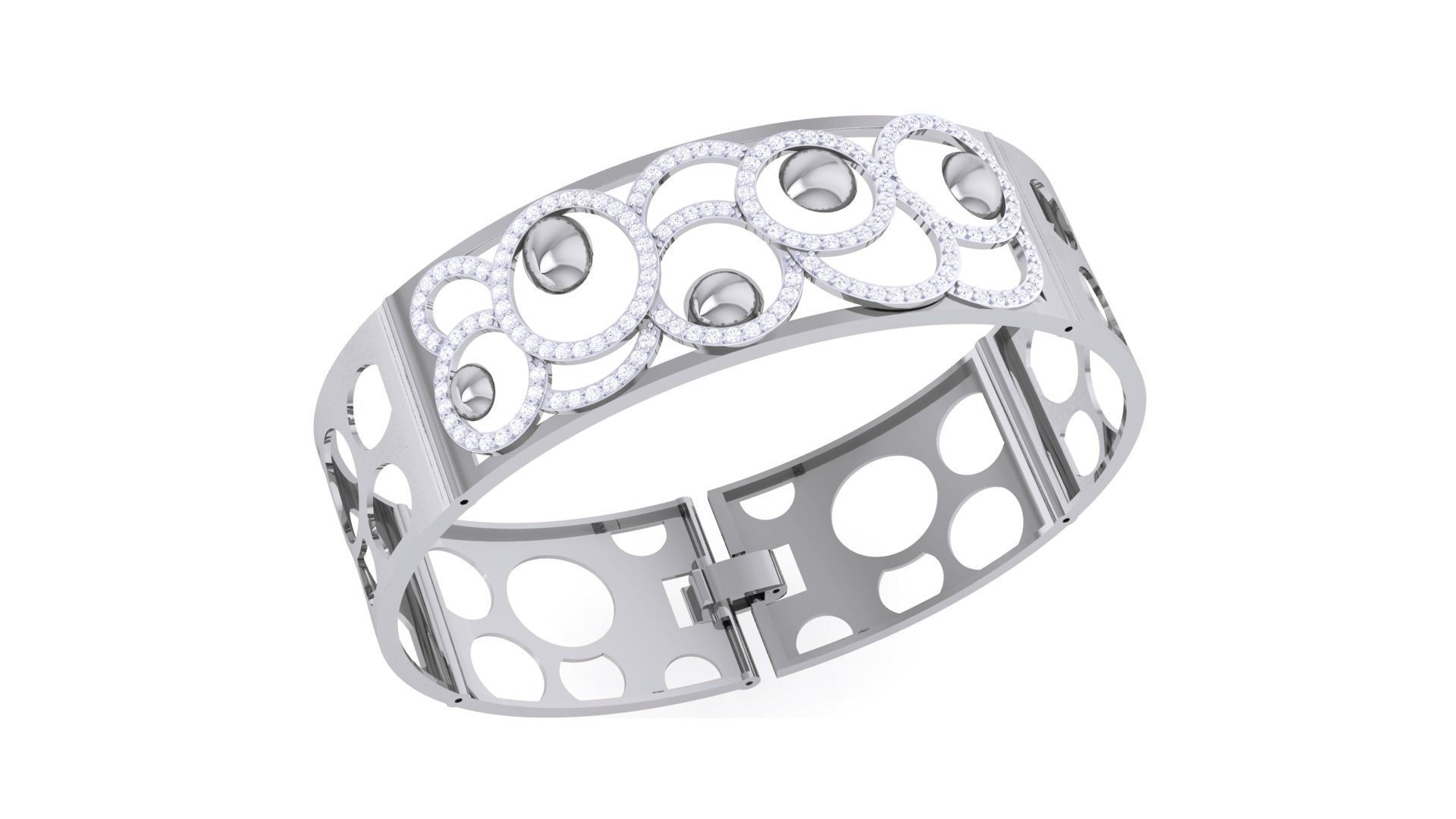 Galaxy Balls Solid Diamond Women Bracelets 3dm renders  3D print model_4