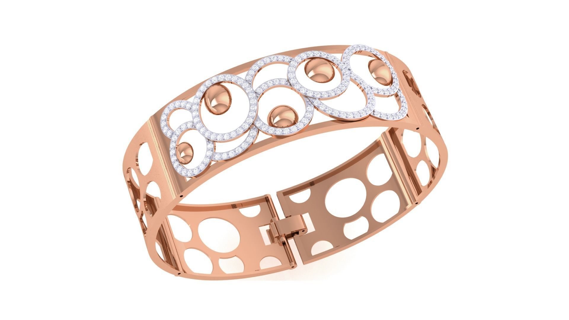 Galaxy Balls Solid Diamond Women Bracelets 3dm renders  3D print model_5