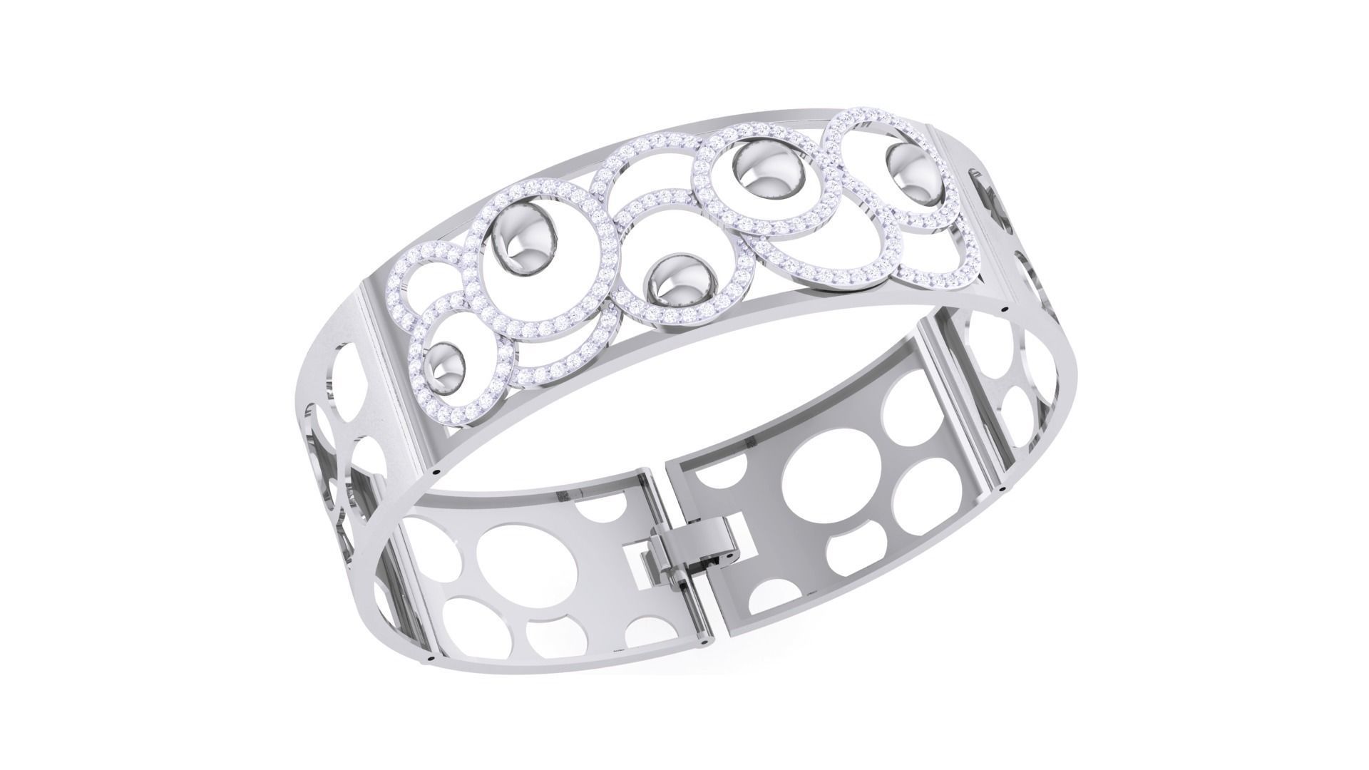 Galaxy Balls Solid Diamond Women Bracelets 3dm renders  3D print model_1