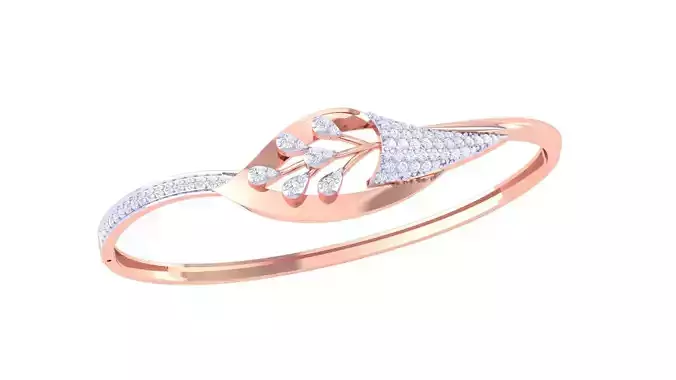 Flower Women Light wt Diamond Bracelet 3dm 3D print model