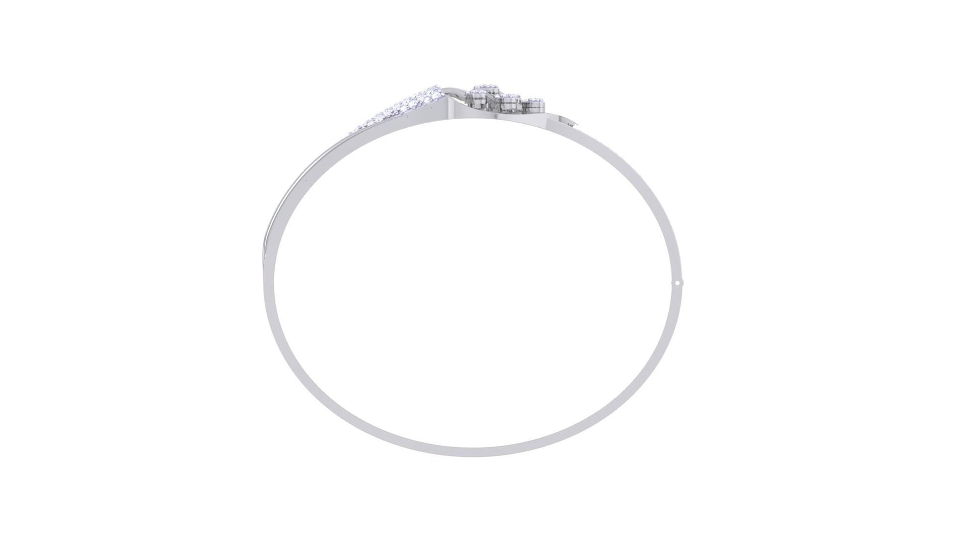 Flower Women Light wt Diamond Bracelet 3dm 3D print model_11