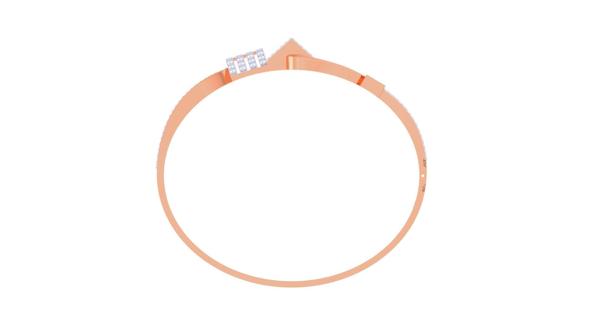 Lock Solid Diamond Women Bracelets 3dm renders  3D print model_9