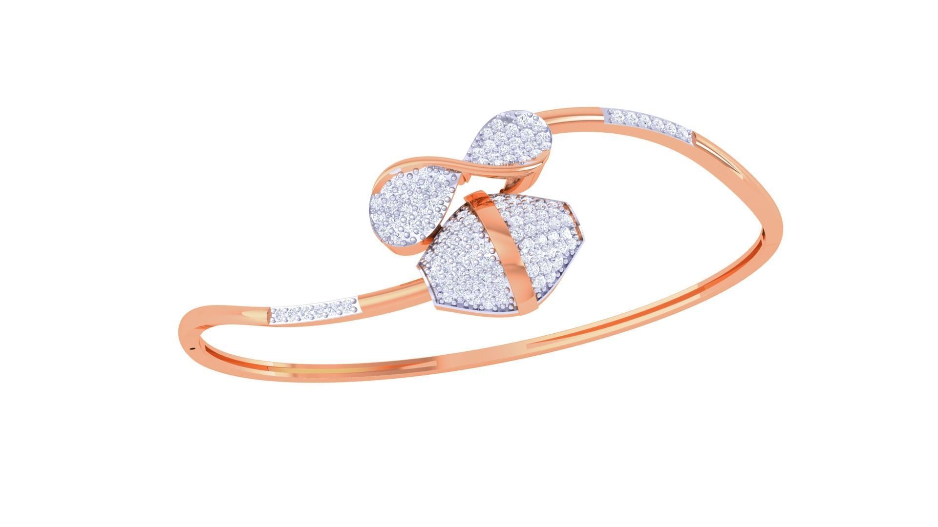 Snake Women Light wt Diamond Bracelet 3dm renders 3D print model_5