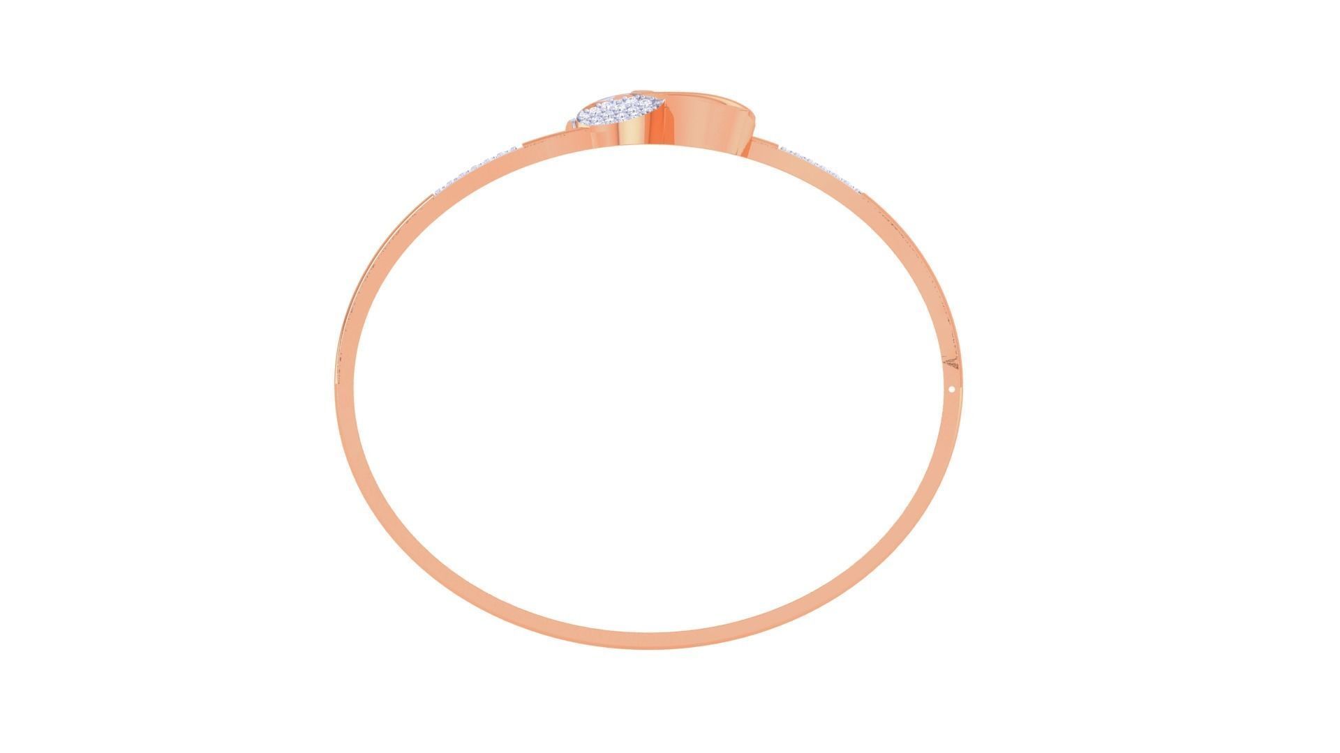 Snake Women Light wt Diamond Bracelet 3dm renders 3D print model_11