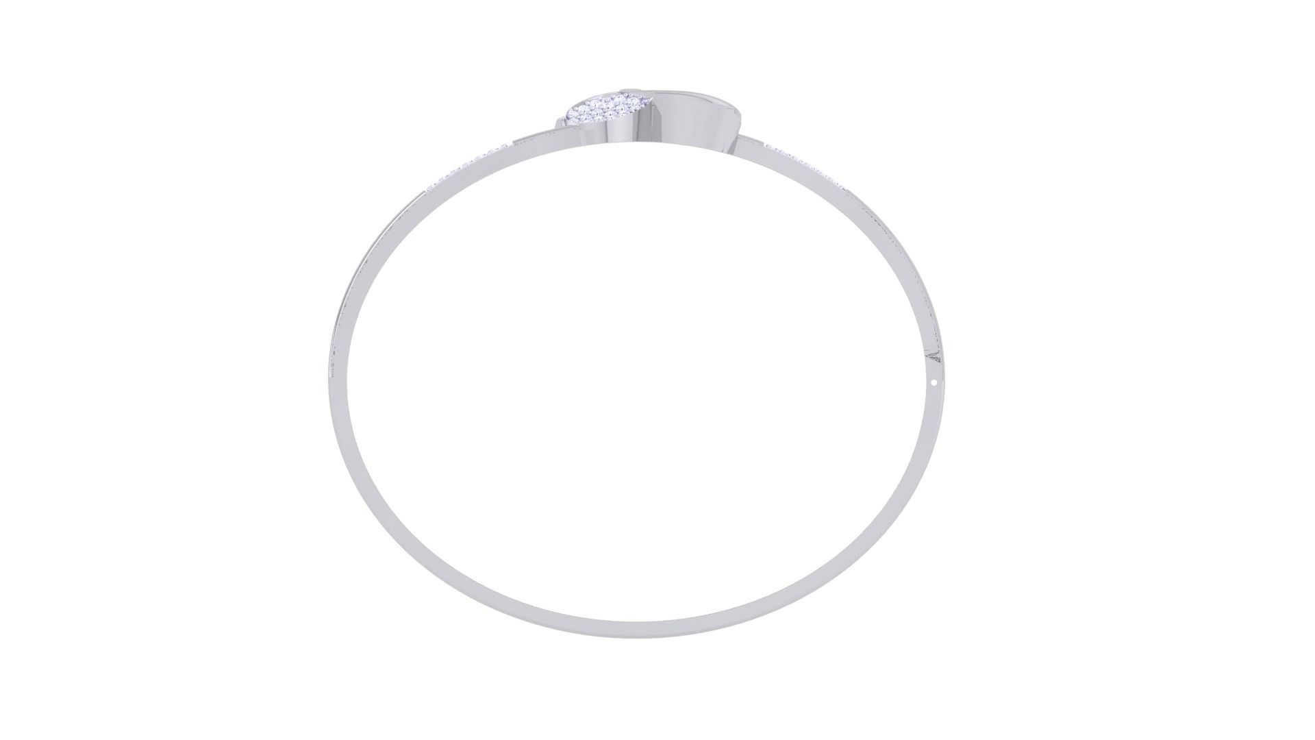 Snake Women Light wt Diamond Bracelet 3dm renders 3D print model_10