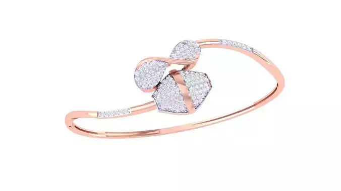 Snake Women Light wt Diamond Bracelet 3dm renders 3D print model