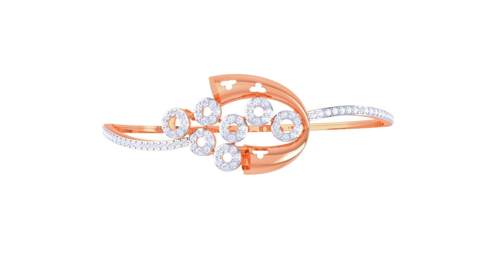 Women Light wt Diamond Bracelet 3dm renders 3D print model_8