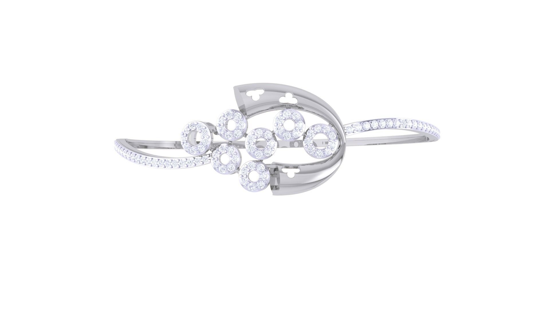 Women Light wt Diamond Bracelet 3dm renders 3D print model_6