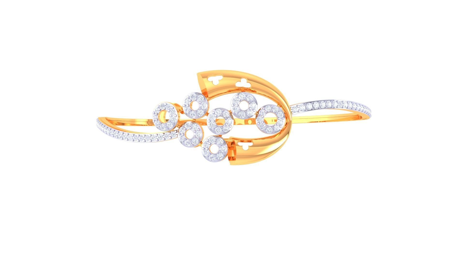 Women Light wt Diamond Bracelet 3dm renders 3D print model_7