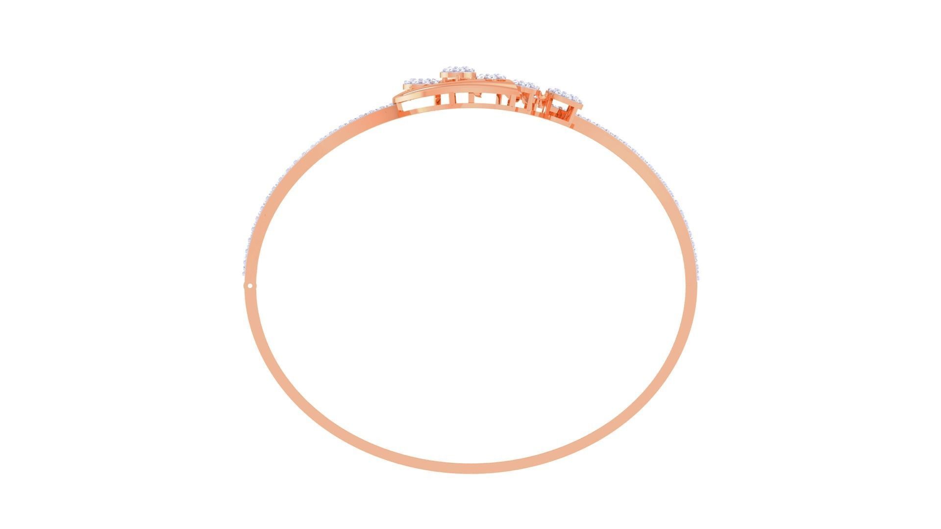 Women Light wt Diamond Bracelet 3dm renders 3D print model_11