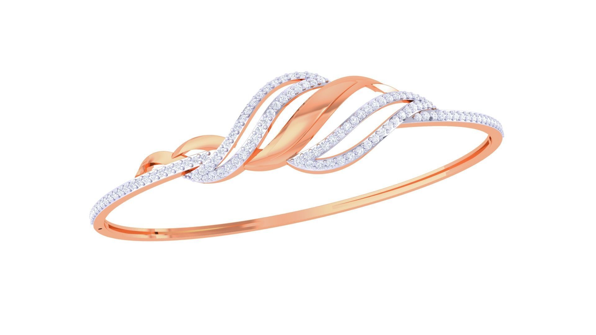 Women Light wt Diamond Bracelet 3dm renders 3D print model_5