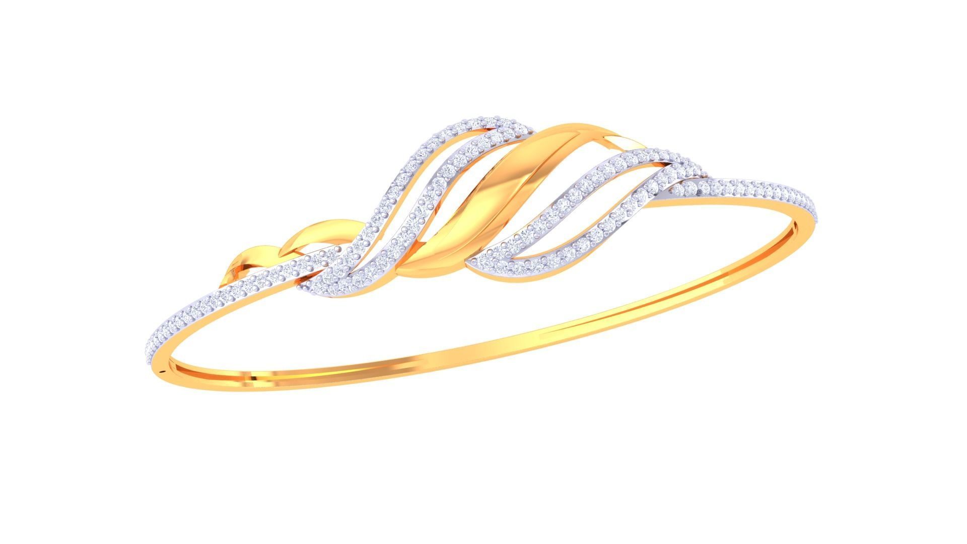 Women Light wt Diamond Bracelet 3dm renders 3D print model_2