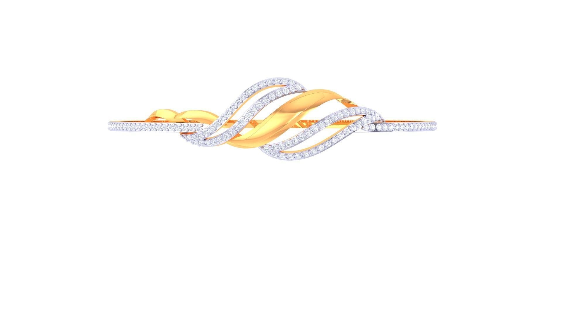 Women Light wt Diamond Bracelet 3dm renders 3D print model_6