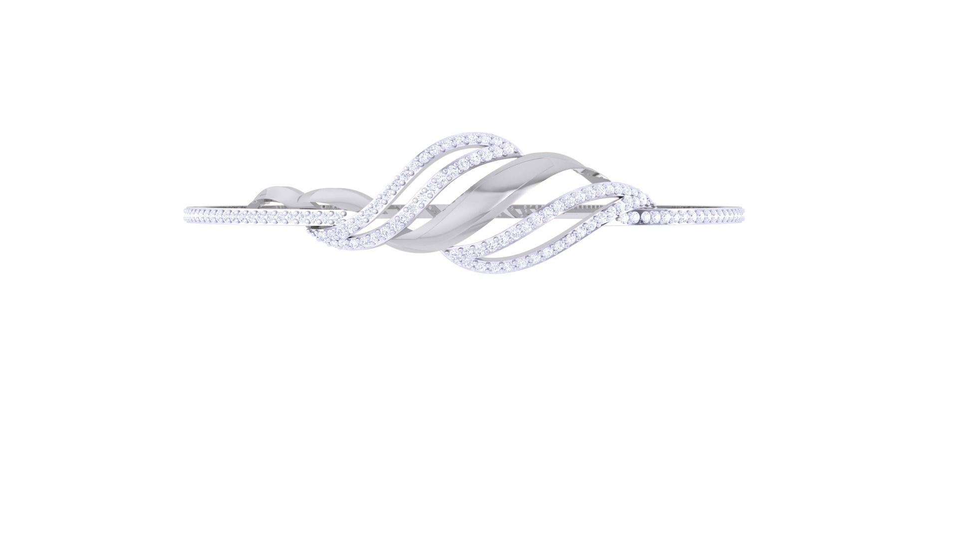 Women Light wt Diamond Bracelet 3dm renders 3D print model_7