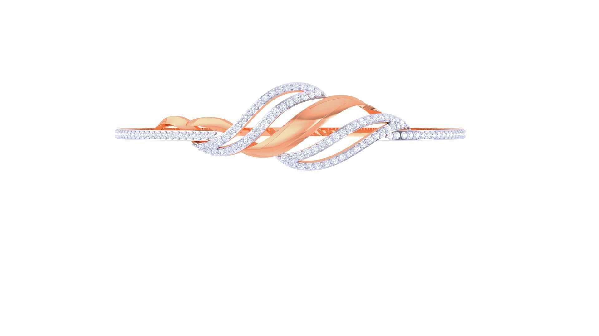 Women Light wt Diamond Bracelet 3dm renders 3D print model_8