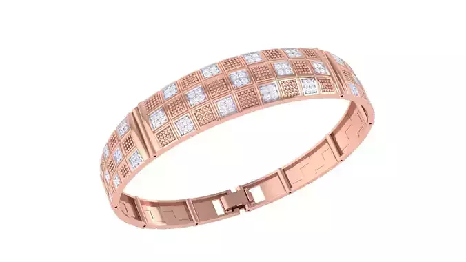 Solid Diamond Women Bracelets 3dm renders  3D print model