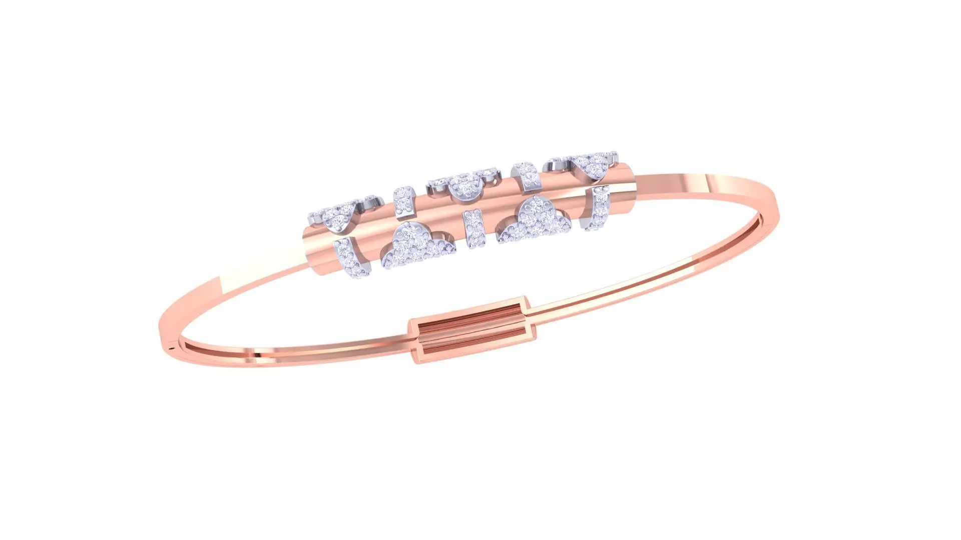 Women Light wt Diamond Bracelet 3dm renders 3D print model_0