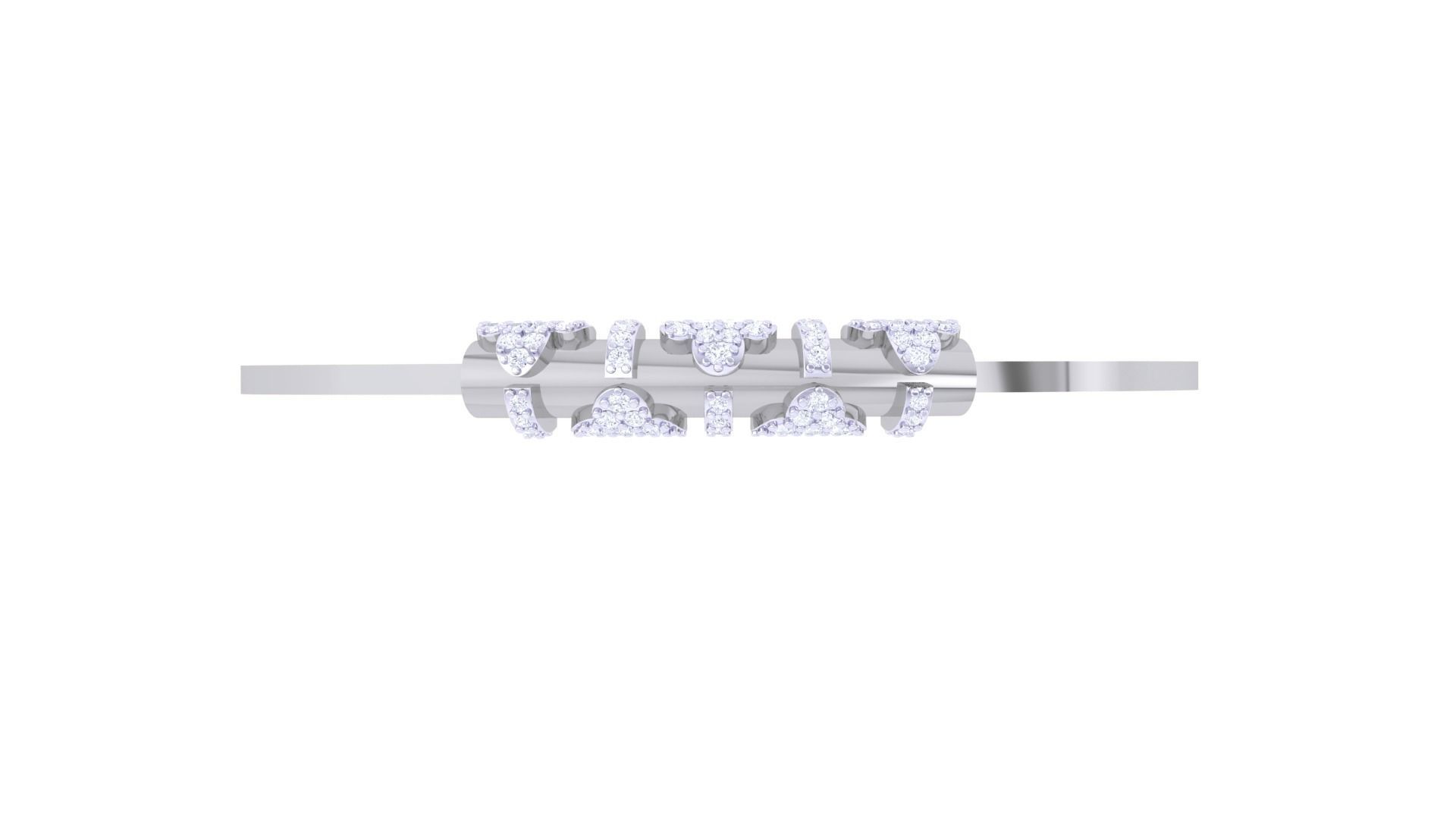 Women Light wt Diamond Bracelet 3dm renders 3D print model_7