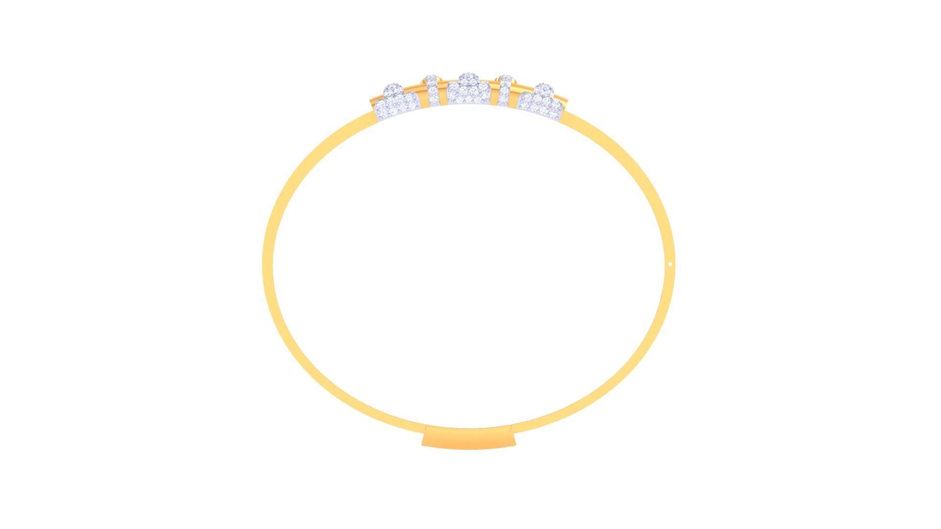 Women Light wt Diamond Bracelet 3dm renders 3D print model_9