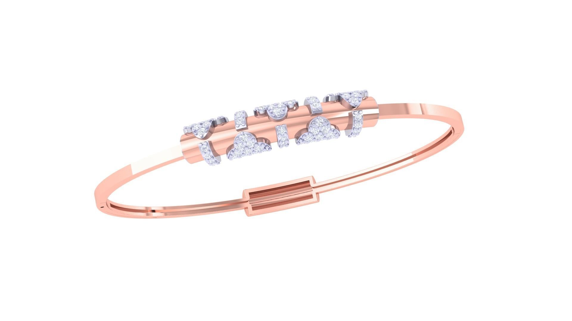 Women Light wt Diamond Bracelet 3dm renders 3D print model_3