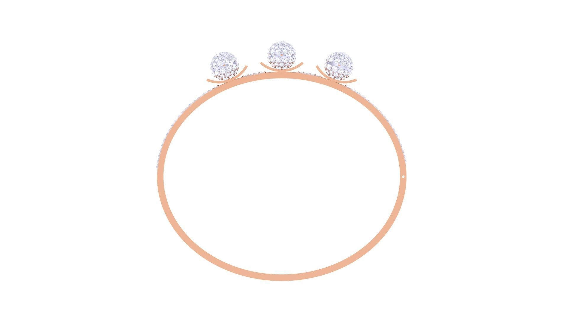 Women Light wt Diamond Bracelet 3dm renders 3D print model_10