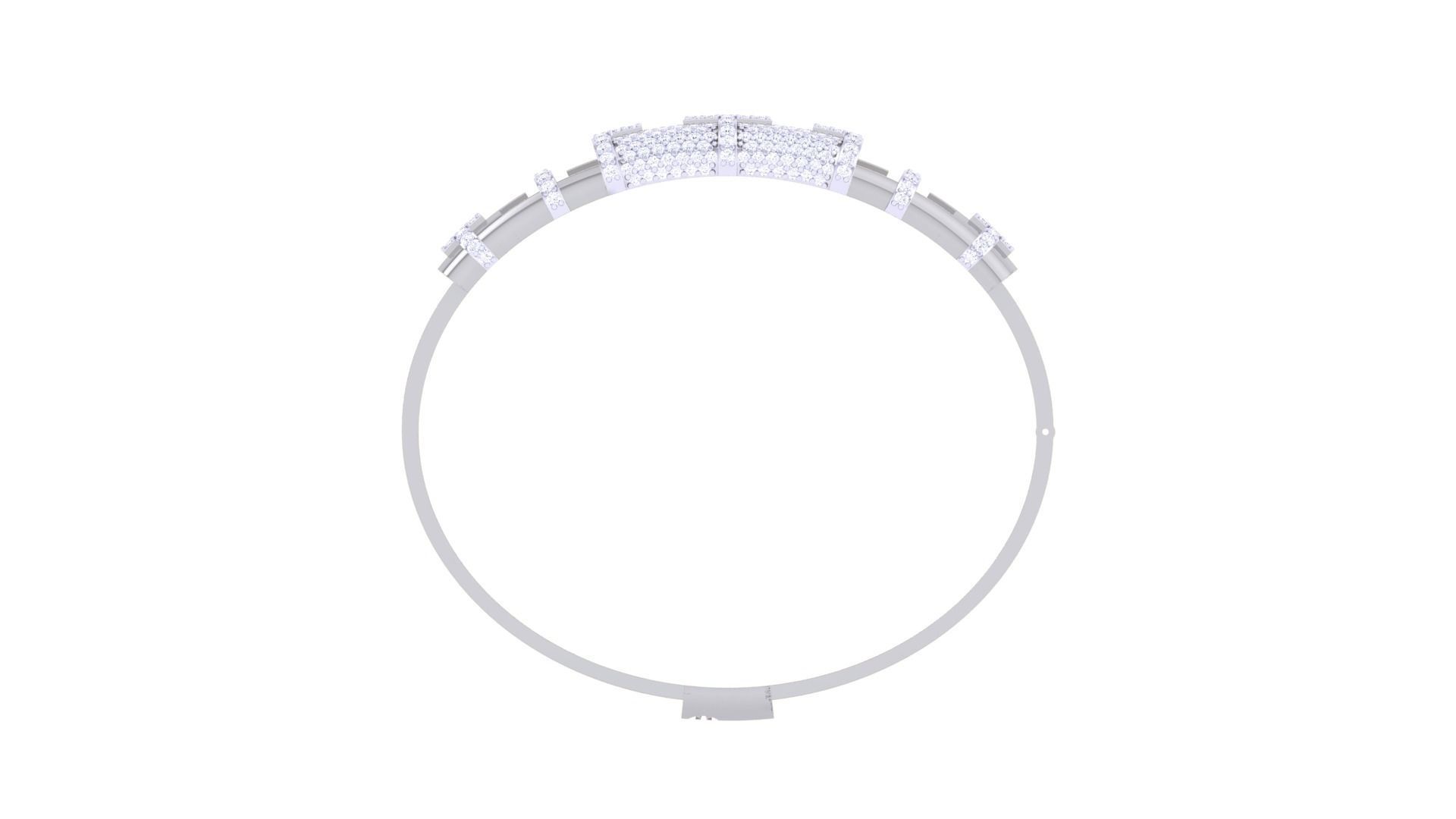 Solid Diamond Women Bracelets 3dm renders  3D print model_10