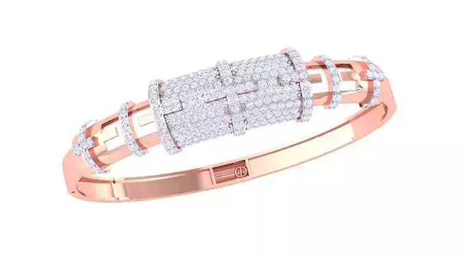 Solid Diamond Women Bracelets 3dm renders  3D print model